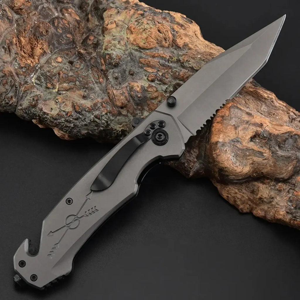 Canivete Tático Militar Semi Automático Caveira
