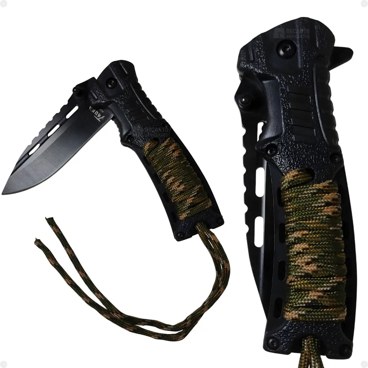 Canivete Cammo Hunter c/ Pederneira e Corda