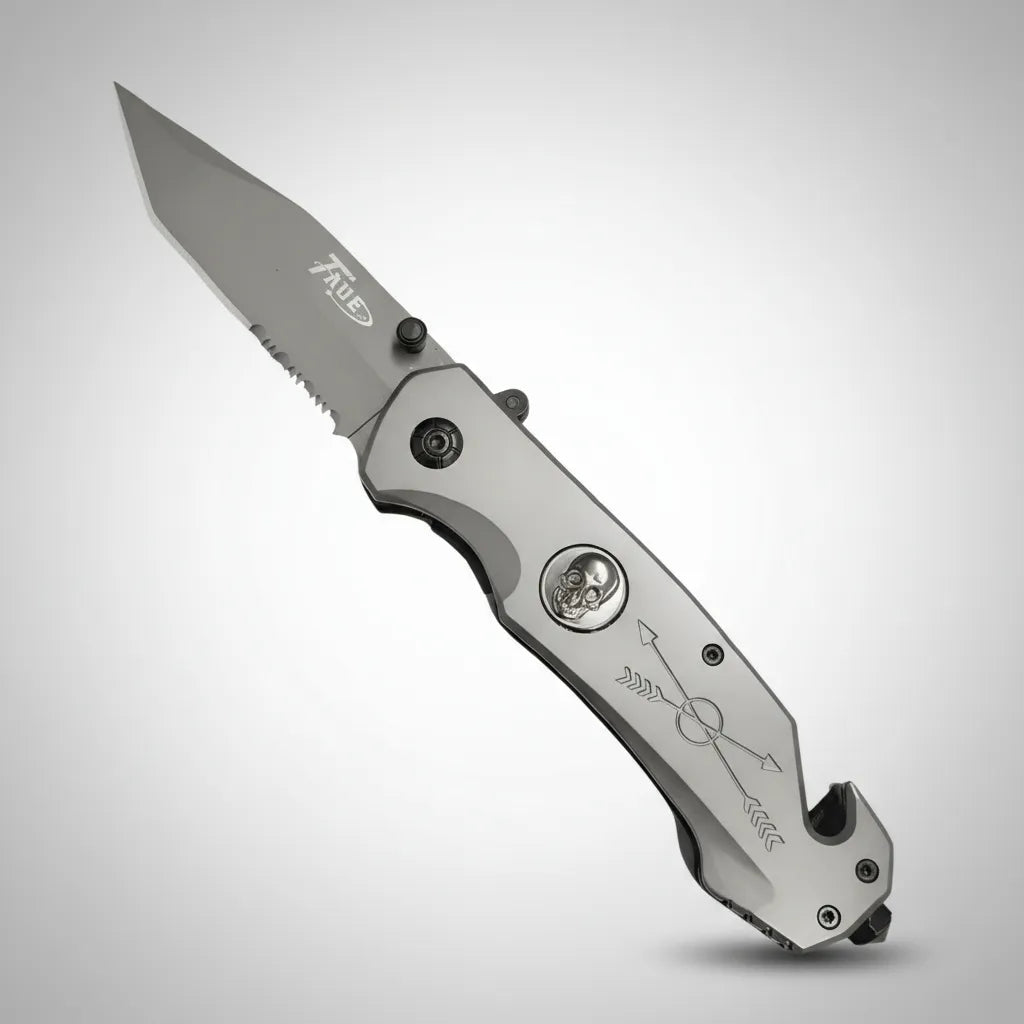 Canivete Tático Militar Semi Automático Caveira
